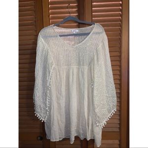 A&B White Flowy Shirt